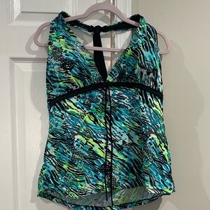 ⭐️Vibrant Halter Bathing Suit Tankini Top Size 3XL